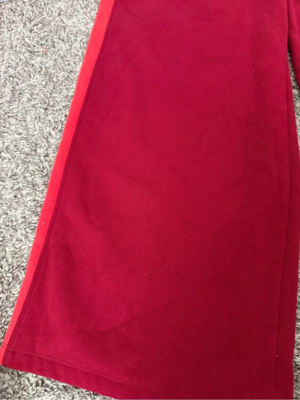 Universal Thread Burgundy Track Pants with Red Side Stripe